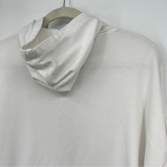 Fabletics Cowl-Neck Long Sleeves White Pullover Hooded Athletic Sweatshirt - Picture 9 of 10
